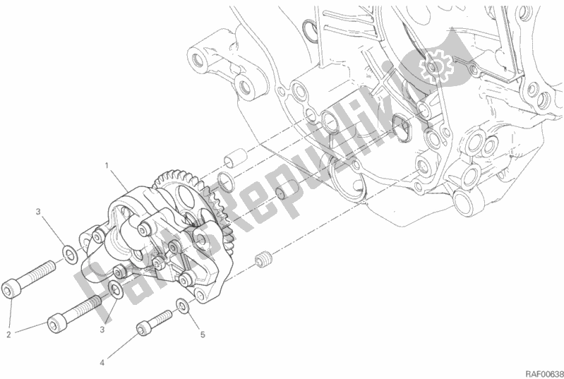 Alle onderdelen voor de Oliepomp van de Ducati Scrambler Cafe Racer Thailand 803 2020